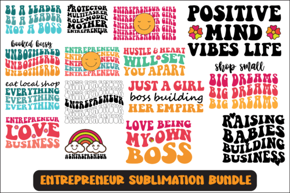 Entrepreneur SVG Sublimation Bundle: Graphics for Crafts & Content