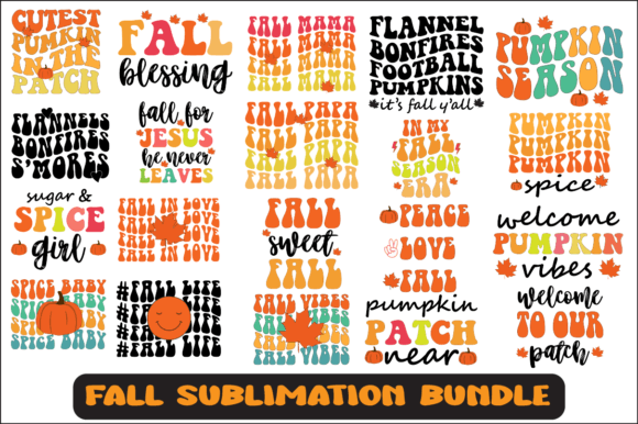 Fall SVG PNG Graphics Bundle for Crafts