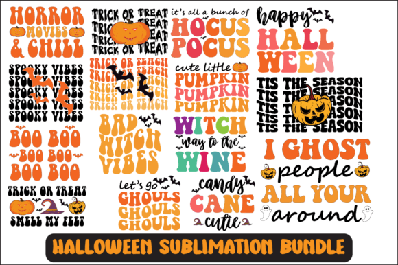 Halloween SVG Sublimation Design Bundle for Crafts & Graphics