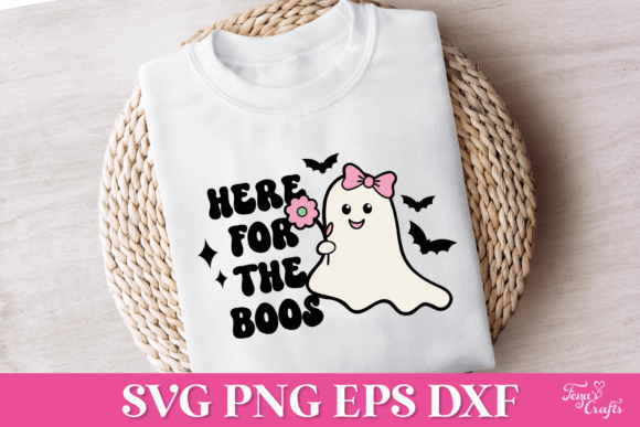 Here for the Boos Retro Halloween SVG
