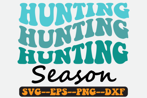 Hunting Season Groovy Retro SVG Design: Graphics for Crafts