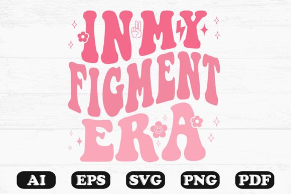 In My Figment Era Retro Wavy SVG Graphics for Crafts