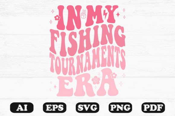 In My Fishing Tournaments Era Retro Wavy Graphics