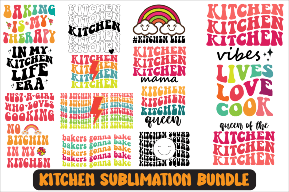 Kitchen SVG Sublimation Design Bundle: Graphics for Crafts & Content