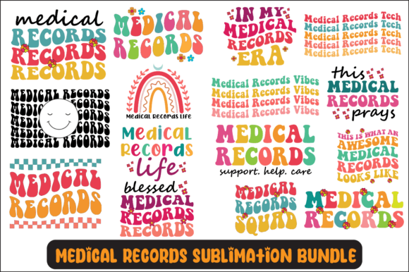 Medical Records SVG Sublimation Bundle