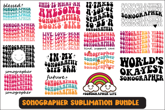 Sonographer SVG Sublimation Bundle